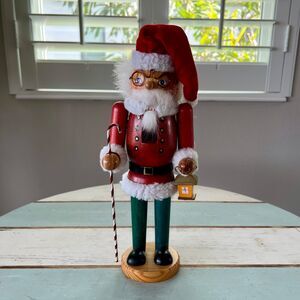 Holiday Time Santa Claus Nutcracker 12" Wooden Walmart Exclusive Christmas Decor